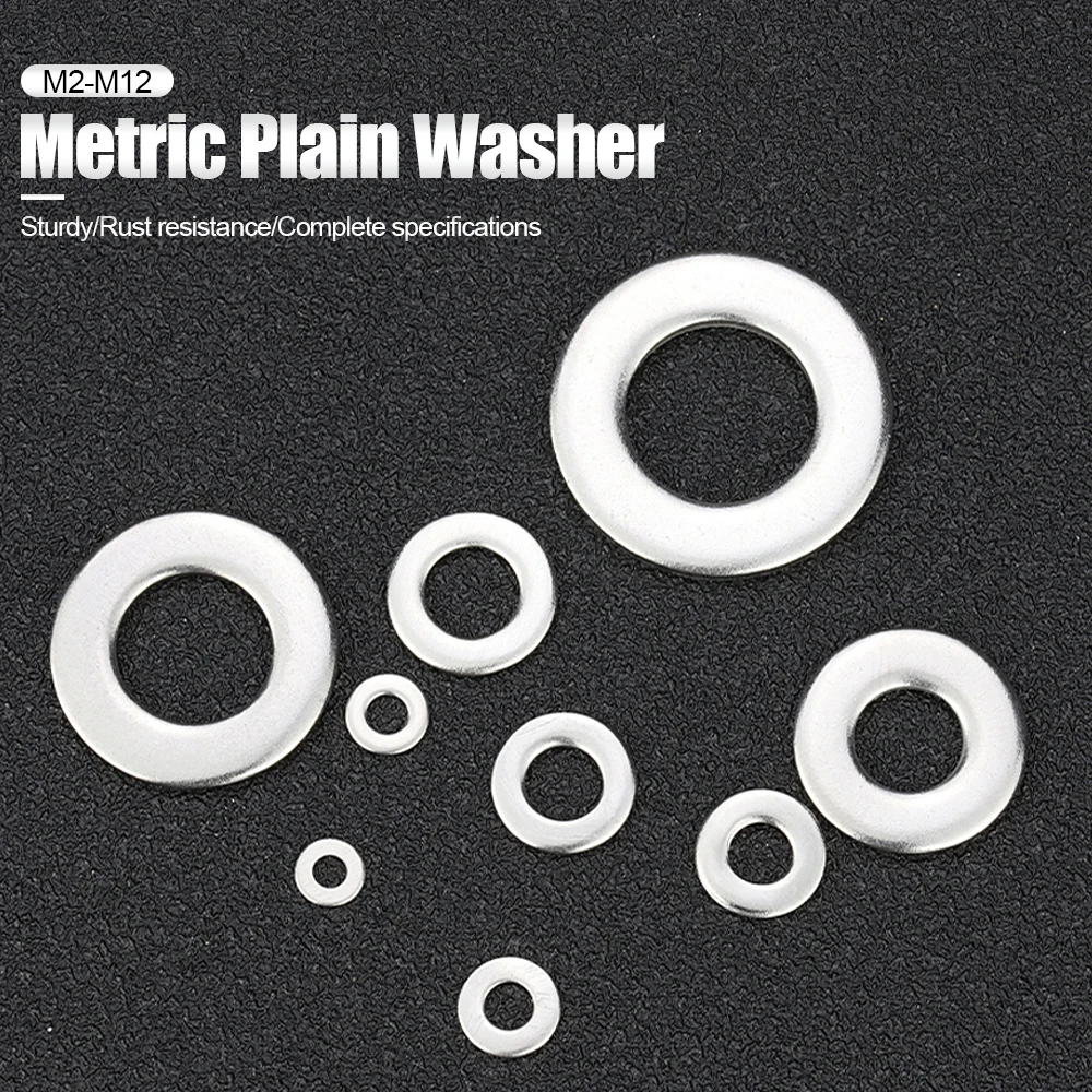FORM A FLAT WASHERS A2 STAINLESS M4 M5 M6 M8 M10 M12 WASHER 395 PIECE KIT 