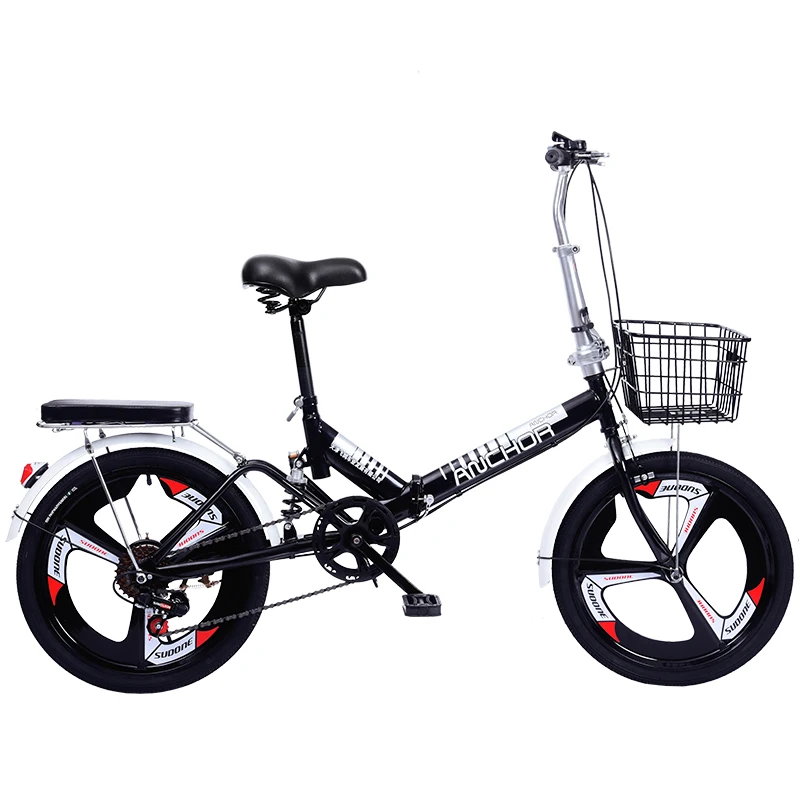 Folding bicycle 20 inch bike adult student variable speed shock absorber bicycle children adolescent men and women cart
