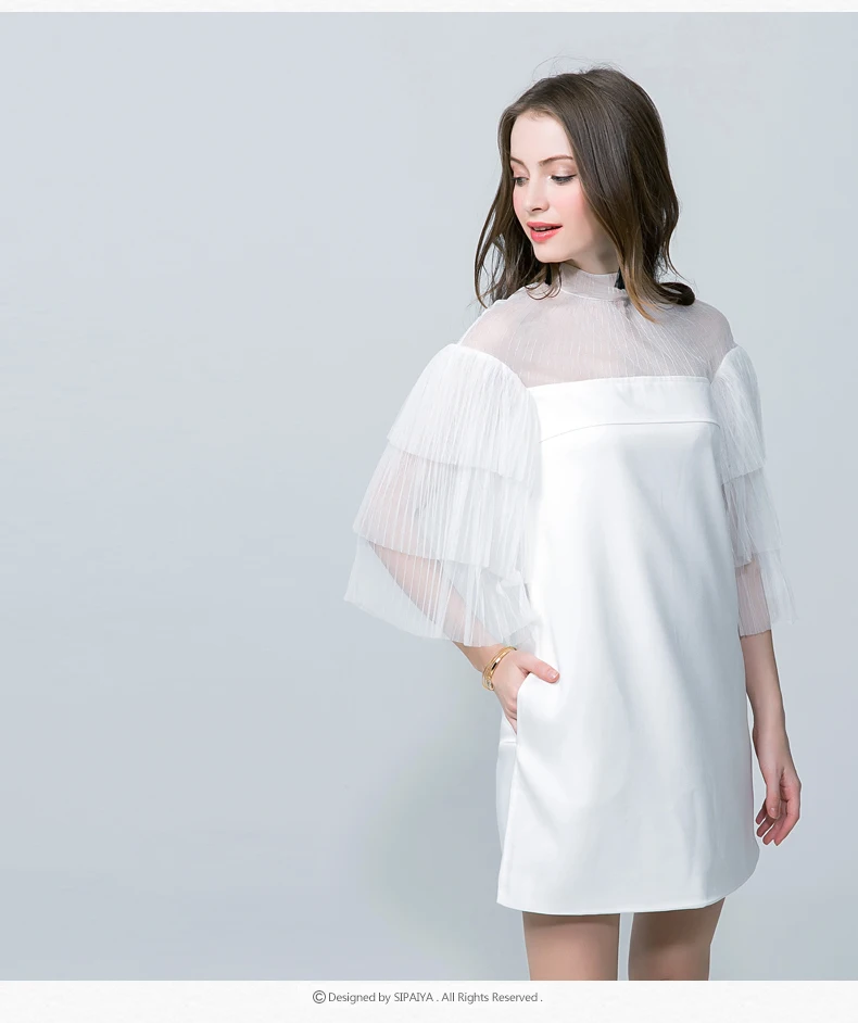 AliExpress,, белое платье свободного кроя в Звездном стиле