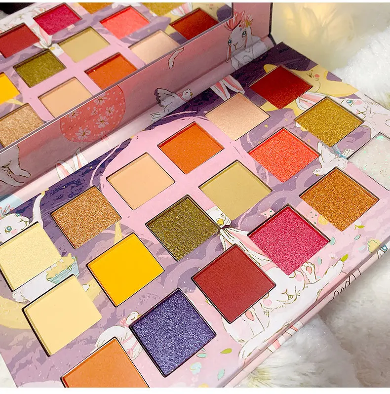 Sky Adventures 18 Colors Warm Eyeshadow Palette Pearl Matte Sequins Waterproof Makeup Pelette Pigment Super Flash Eye Shadow