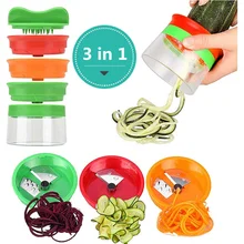 Yooap Три-в-одном креативная комбинация проволочный резак спиральная многофункциональная вращающаяся терка для фруктов и овощей набор из 3 предметов