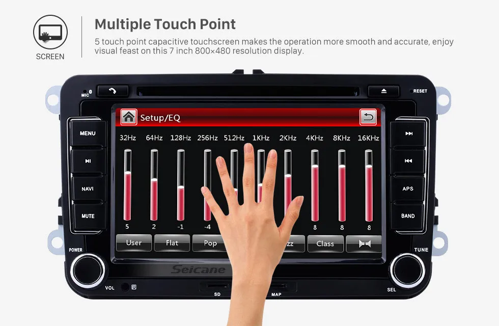 Clearance Seicane 2 din 7" Car DVD Player GPS Navigation For VW Volkswagen Lavida New Beetle 2 Seat  Alhambra Caddy Touran Passat Jetta 7