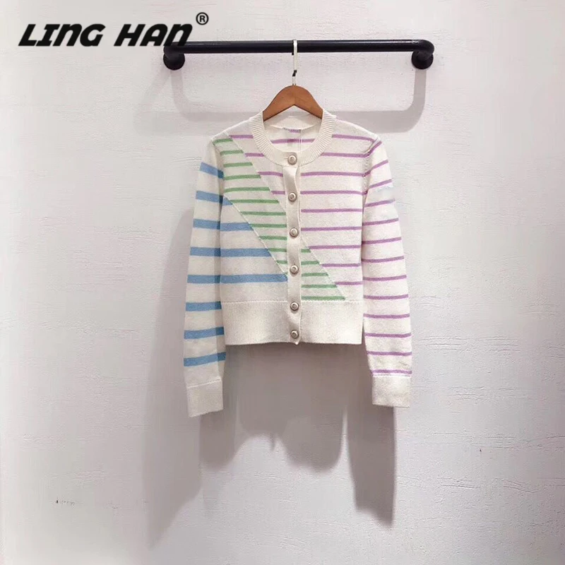 #^Special Price LINGHAN Autumn and winter women's wool cardigan fashion high quality knitted cashmere sweater top soft warm women's sweater