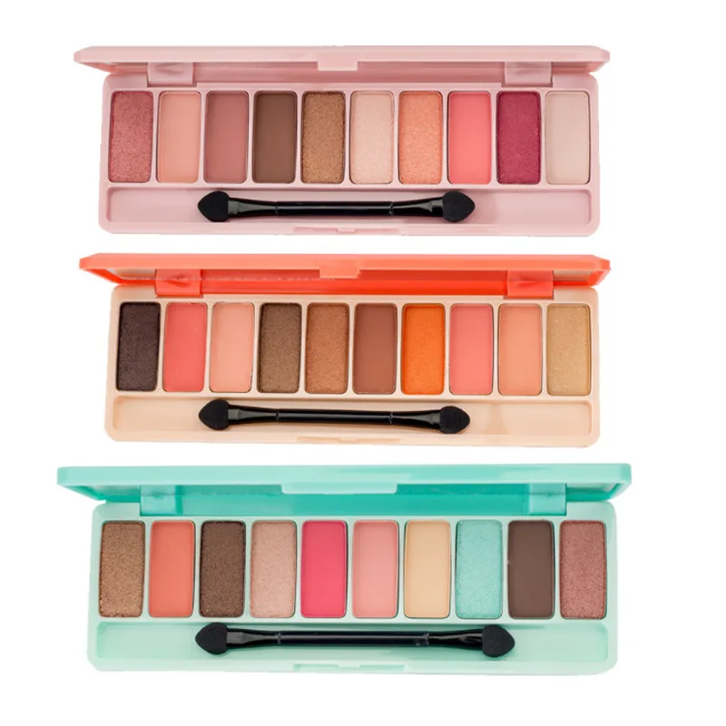 

10-Color Eyeshadow Ten Color Cherry Blossom Eyeshadow Compact Eye Shadow Kit Pearly Lustre Matte Long-lasting Color Eye Shadow