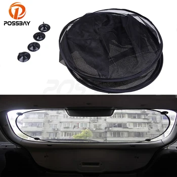

POSSBAY Rear Car Window Sunshade Auto Visor Windshield Black Solar Protection Covers Window Film Auto Curtain With Suction Cup