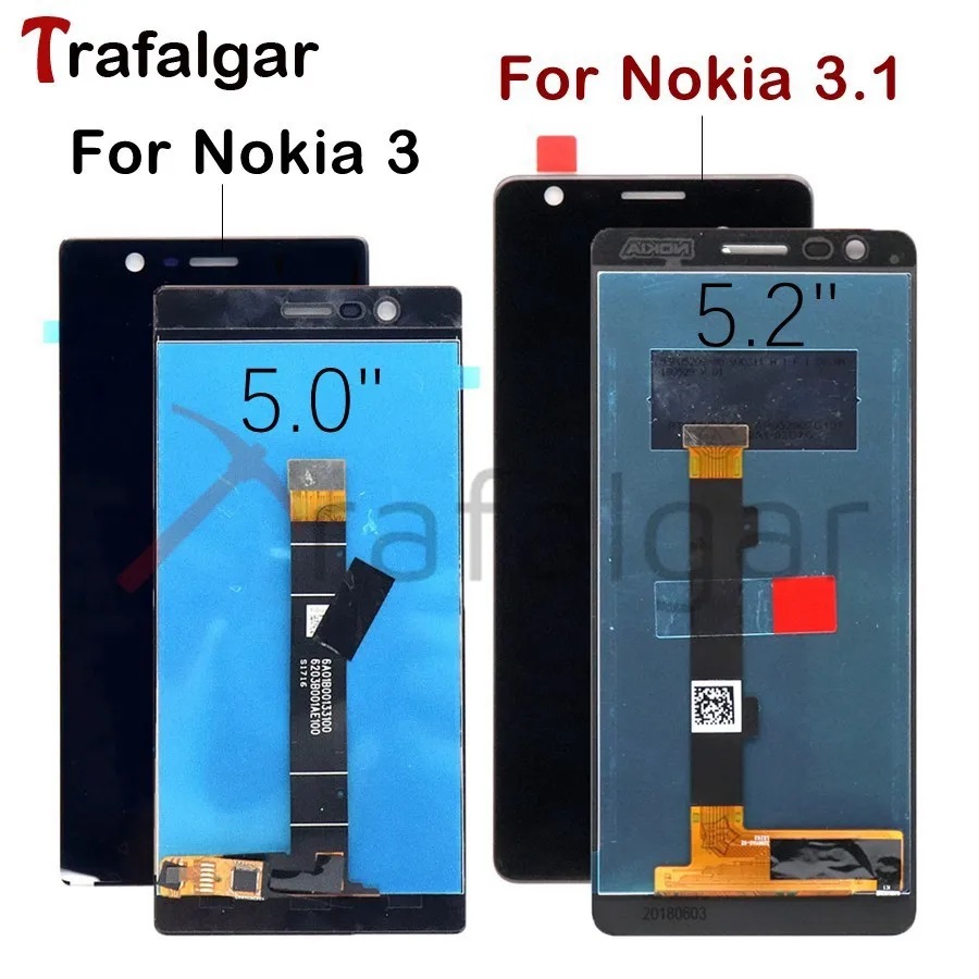 

For Nokia 3 LCD Display Touch Screen 3.1 Plus 3.2 LCD TA 1020 1028 1032 1038 1049 1057 1063 1070 1074 For Nokia 3.1 LCD Screen