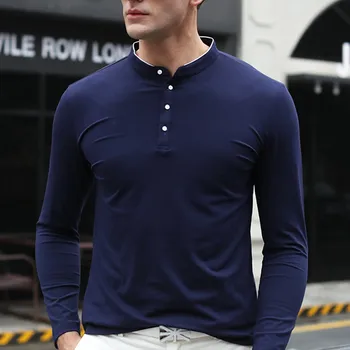 

High Quality Men Polo Shirt Mens Long Sleeve Solid Polo Shirts Camisa Polos Masculina Popular Casual cotton Plus size M-5XL Tops