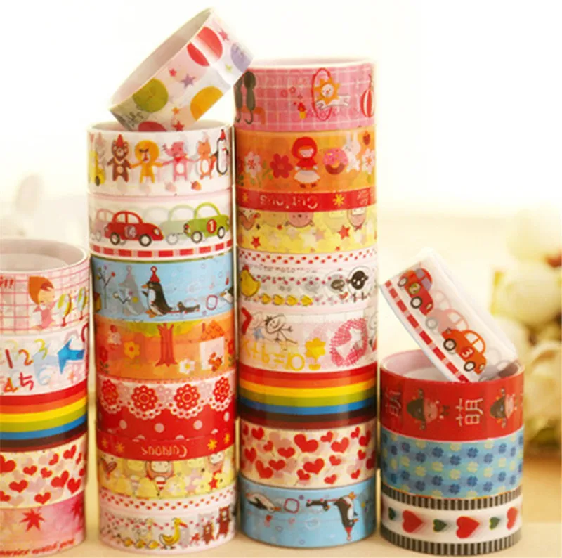 2 PCS/Lot Mini Color Tapes DIY Decorative Adhesive Tape Sticker Cartoon Diary Lace Tape Office Stationery Gift