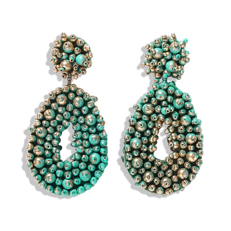 Лучшие женские серьги-капли из бисера с оленем, подарки для рождественской вечеринки, женские свадебные серьги с животными в стиле бохо, аксессуары ручной работы - Окраска металла: 6