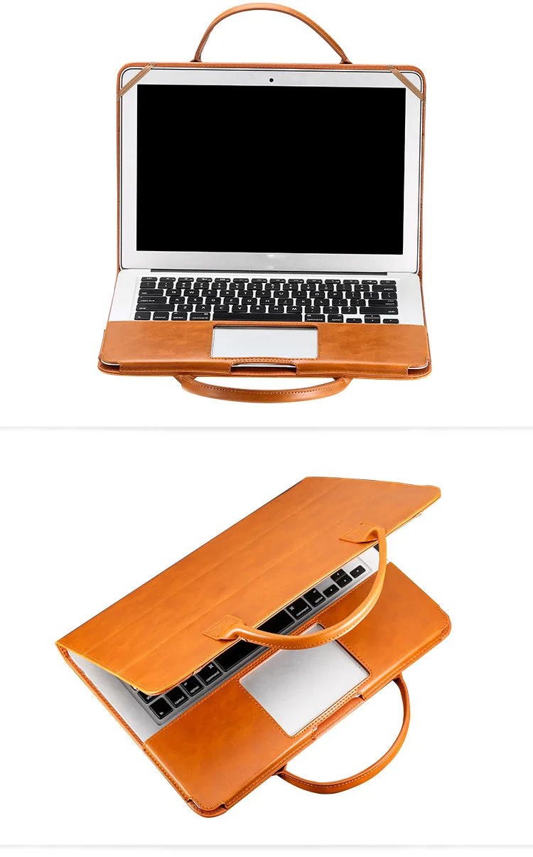 Чехол для ноутбука MacBook Pro Air 15,4 13,3 13 12 11 сумка для ноутбука PU кожаный рукав Съемная сумка для ноутбука