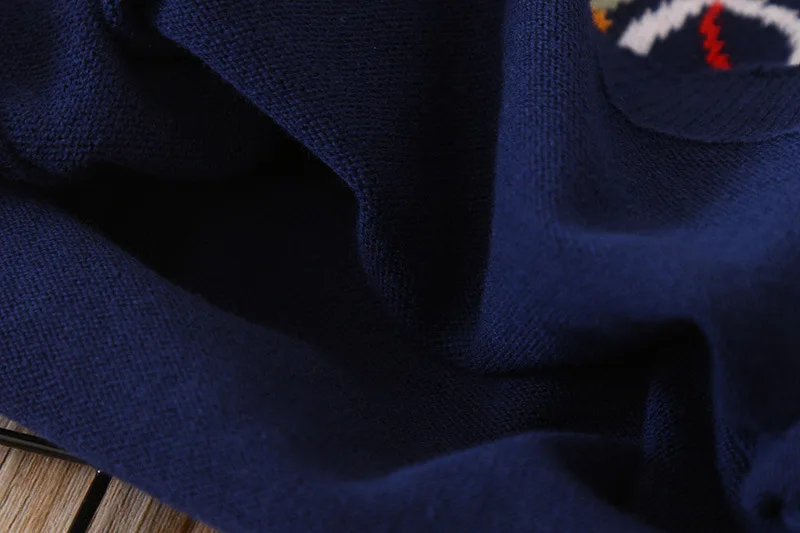 Knitted Kids Boy Sweater Casual Autumn Frog Pattern Boys Sweaters Pullovers Children O Neck Baby Girls Clothes Cardigan