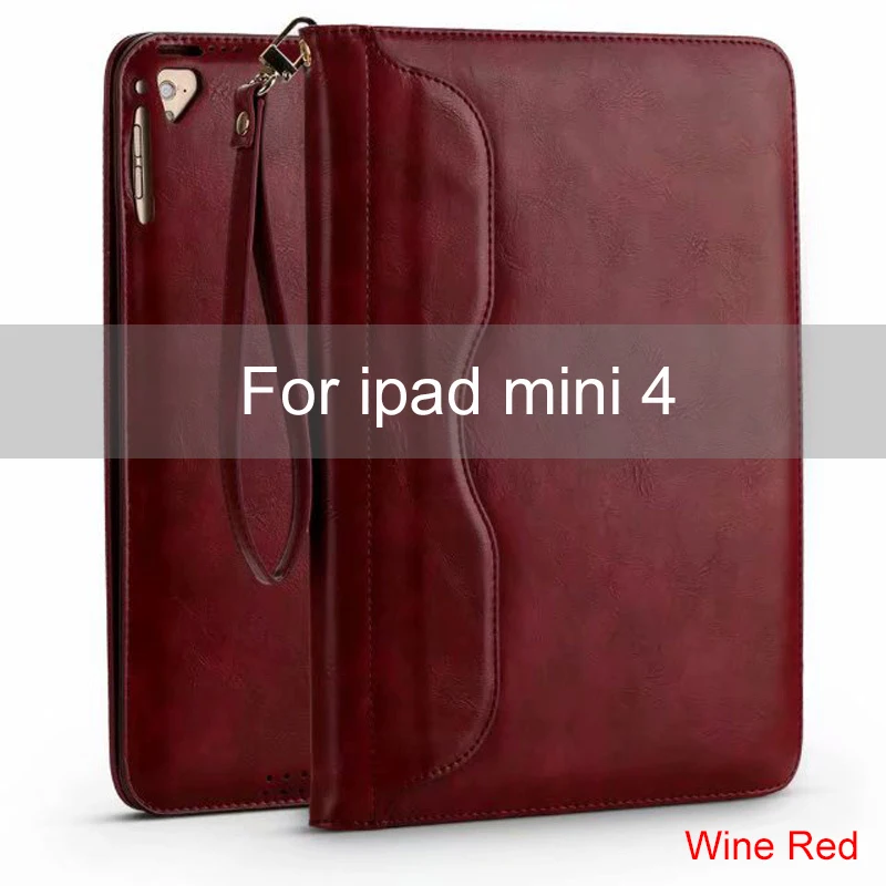 Essidi роскошный кожаный умный чехол рукав для iPad mini 4 3 2 1th Gen стенд планшетный защитный чехол для IPad Mini 1 2 3 4 - Цвет: For mini 4