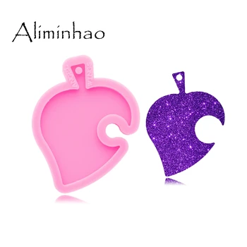 

DY0403 Shiny Leaves Keychain Mold Resin Silicone Mould Craft for DIY Necklace Making Jewelry Tools