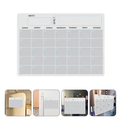 Tableau blanc magnétique de calendrier de réfrigérateur, 1 ensemble, tableau blanc de calendrier de semaine de planification de Message 