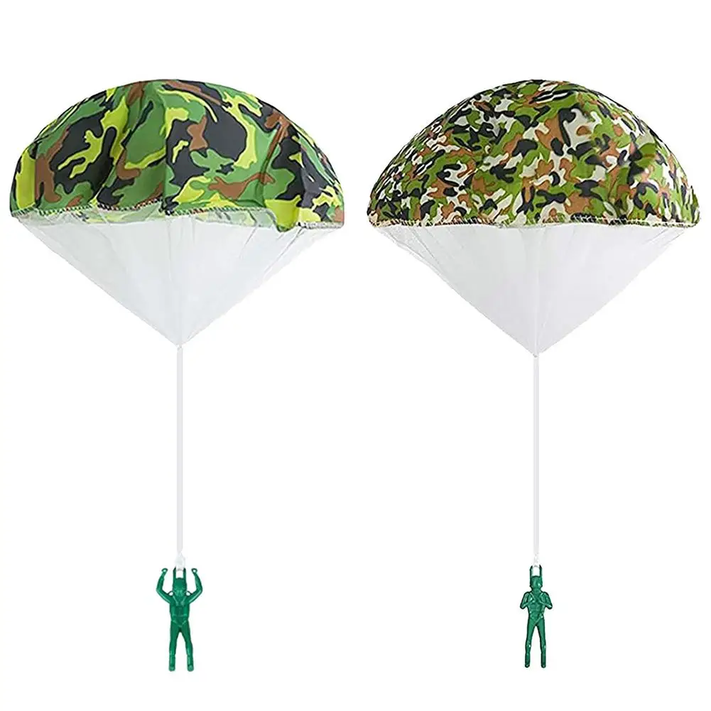 2pcs Parachute Man Children's Army Camo Parachute Toy Recyclable