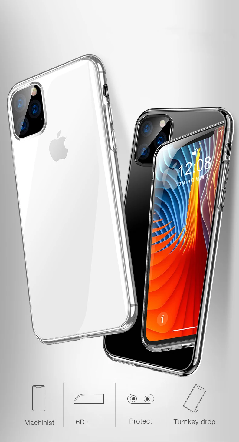 Роскошный чехол для iPhone 11 Pro Max 5,8 6,1 6,5 дюйма X XS Max XR X i11 сверхтонкая жесткая накладка на заднюю панель тонкий, мягкий, из полиуретана силиконовый чехол