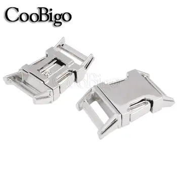 

5pcs 5/8" Metal Contoured Curved Side Release Buckles For ParaCord Bracelet Dog Collar Backpack Straps Webbing Accessories