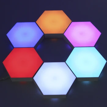 

DIY Combination Light Pattern Hexagonal Decor Night Light Quantum Wall Light RGBCW Touch Sensitive Remote Controll