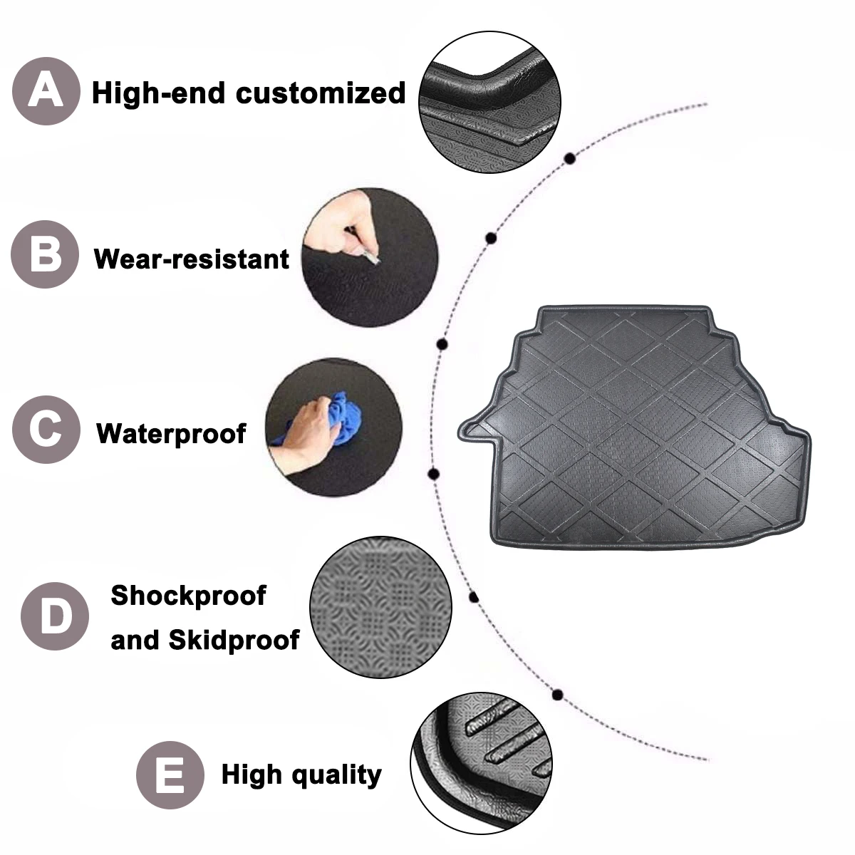 Автомобильный коврик для пола ковёр задний багажник анти грязевая Крышка Toyota Camry