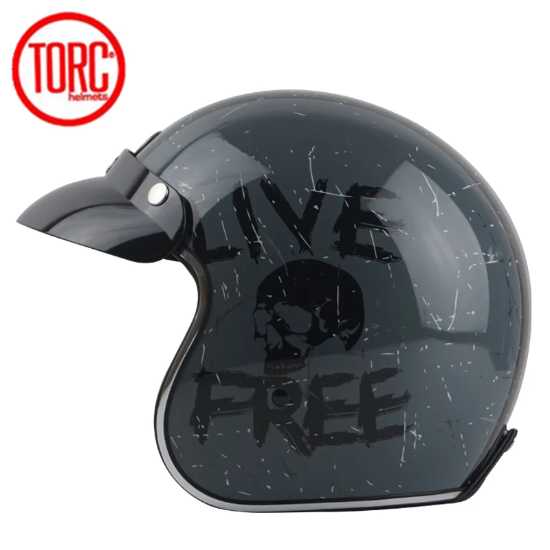 TORC casco capacete винтажные шлемы T57 moto Кафе racer moto rcycle скутер 3/4 ретро открытый шлем M L XL с солнцезащитным козырьком