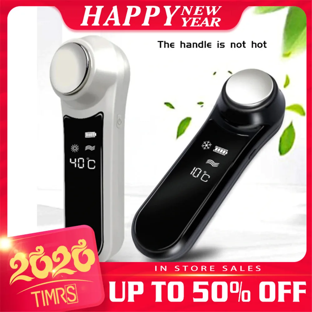 

EMS Ultrasonic Vibration Facial Massager Facial Aesthetics Heating Iontophoresis Microcurrent Import Face Skin Care