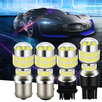 

2x T20 7443 P21W 1156 BA15S PY21W Led Reverse Brake Lights W21W W21/8W Auto Signal Lamp T25 3157 P27W 78SMD 4014 White 6000K