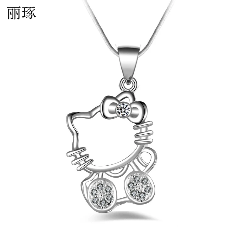 Модный с принтом Китти Кэт ожерелье женский KTJewelry цепочка из змеиных костей 14