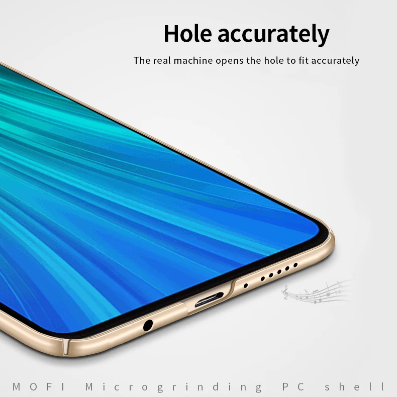 Чехол для Xiaomi Redmi Note 8 Pro MOFi бренд класса люкс 360 Чехлы для всего тела Жесткий с узором «Мороз» PC задняя крышка для Redmi Note 8 Pro