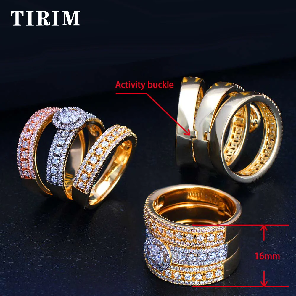 Кольцо TIRIM для женщин, дизайнерское, роскошное, багет, кубический циркон, французский стиль, романтика, свадьба, помолвка, Дубай, панк, свадебные кольца на верхние пальцы