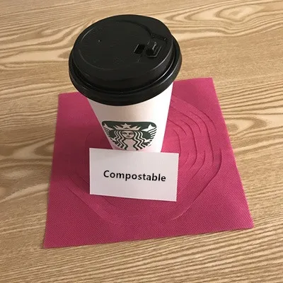 200x нетканые тканевые Упаковочные пакеты Compostable Biodegrade Экологичные вынос-вынос держатели для напитков 300-750 мл - Цвет: Бургундия