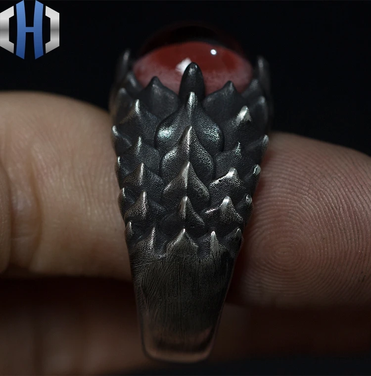 Original Design Handmade Silver Lotus Ring 925 Sterling Silver Ring Female Couple Crystal Ring