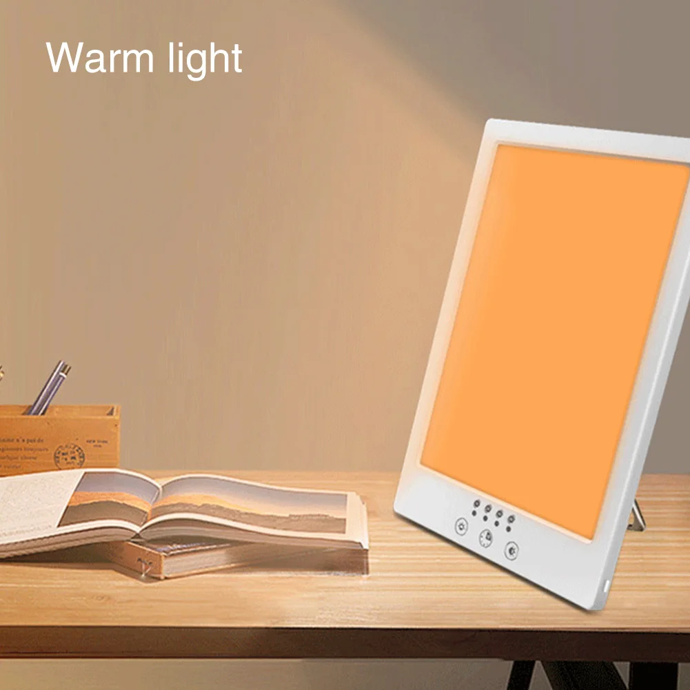 

Happy Depression Dimming Therapy Lamp 360 Rotating USB Rechargeable Sunlight Simulation Timing Decoration Stepless Anti Fatigue