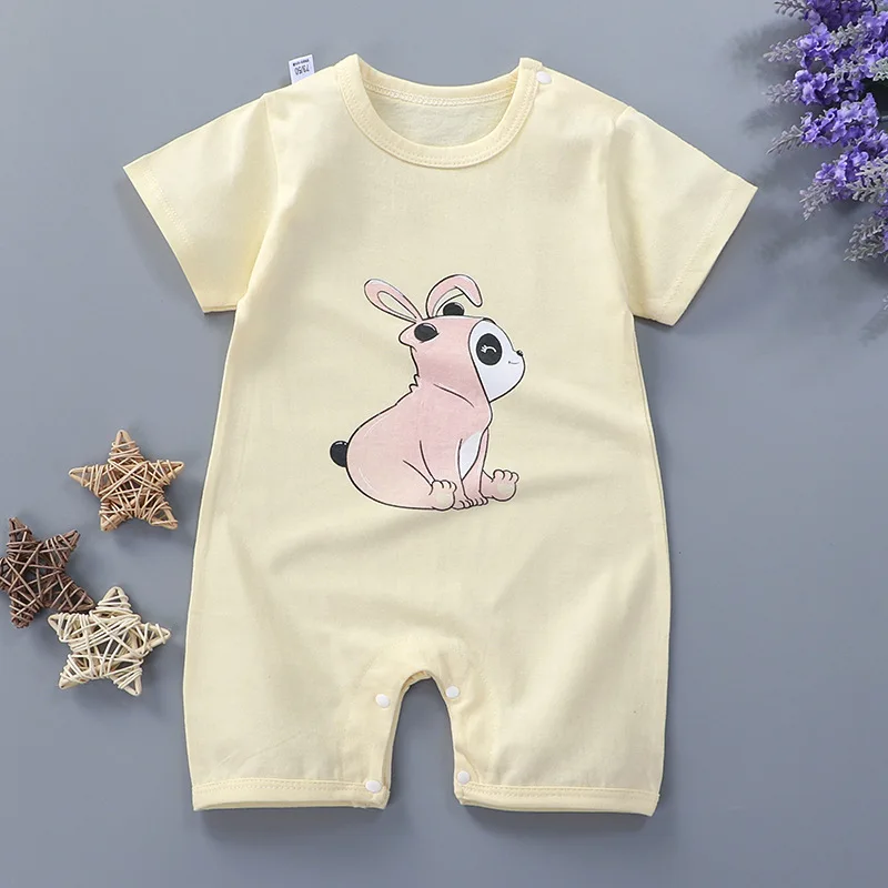 Baby Bodysuits for boy New Cartoon Clothes For Girls Rompers Baby Boys Jumpsuits Panda Cotton Short Sleeve Newborn Rompers 0-24M Pijamas Infant Outfits Baby Bodysuits made from viscose 