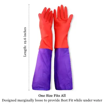 

Aquarium Water Change Gloves - Keep Hands & arms Dry, Contamination-Free - Ensures Regular Fish Tank Maintenance - Elastic Forea