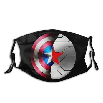

Marvel Rogers Unisex Non-Disposable Face Mask Anti Haze Dustproof Protection Cover Respirator Muffle Mask with Filters