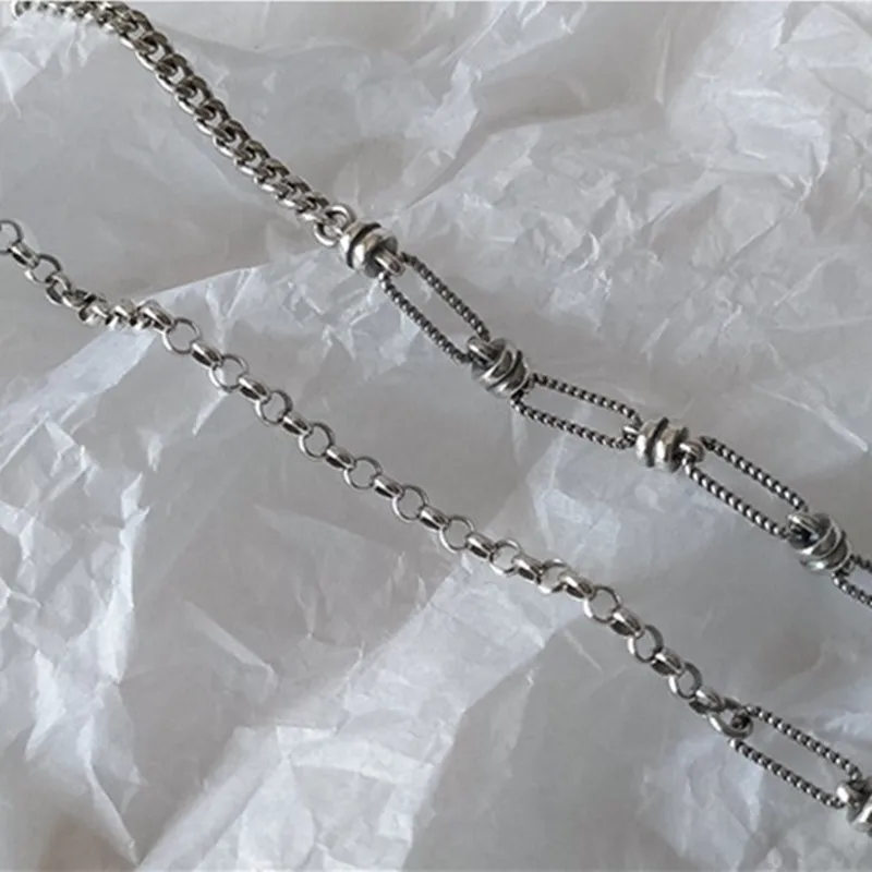 YIZIZAI Fashion Retro Elephant Pendant Necklace Female Korean Thai silver Plated Asymmetric Chain Necklace Jewelry wholesale