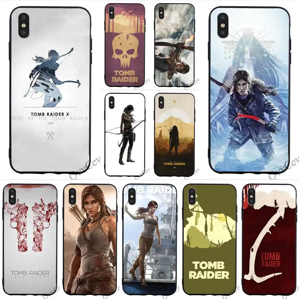 

Ultra Thin Tomb Raider Phone Cover for iPhone 7 Plus Case XR Xs Max X 8 6 6S 5S 5 SE Soft