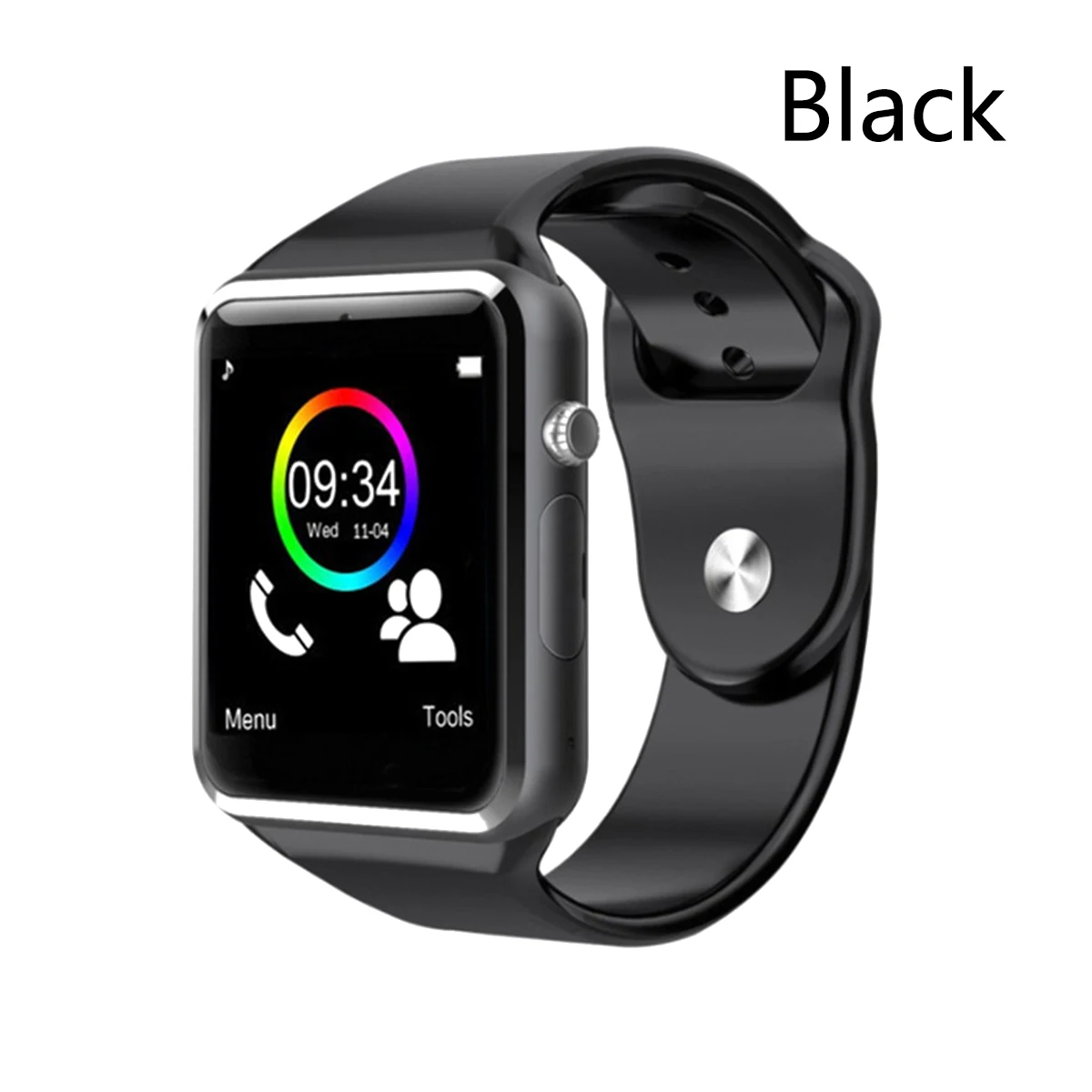 Black A1 Смарт часы Bluetooth наручные часы Спорт шагомер с sim-картой шагомер камера Smartwatch для Android лучше, чем GT08 DZ09 - Цвет: Black