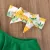 0-4Y Kids Swimwear Baby Girl Pineapple Print One Shoulder Bikini T Shirt +Short + Оголовье Девушки Купальник Малыш 3ШТ Наборы