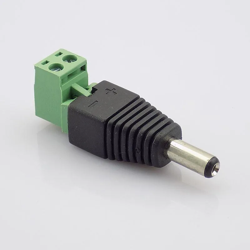 100pcs 5.5 x 2.1mm DC Male Plug Power Connector Adapter Power Supply for CCTV Camera Accessories Security led strip light O21