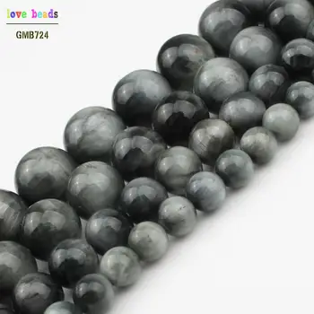 

6/8/10/12mm Natural Stone Beads Hawk Eye Round Spacer Beads for Jewelry Making Diy Bracelet Accessories Jewellery