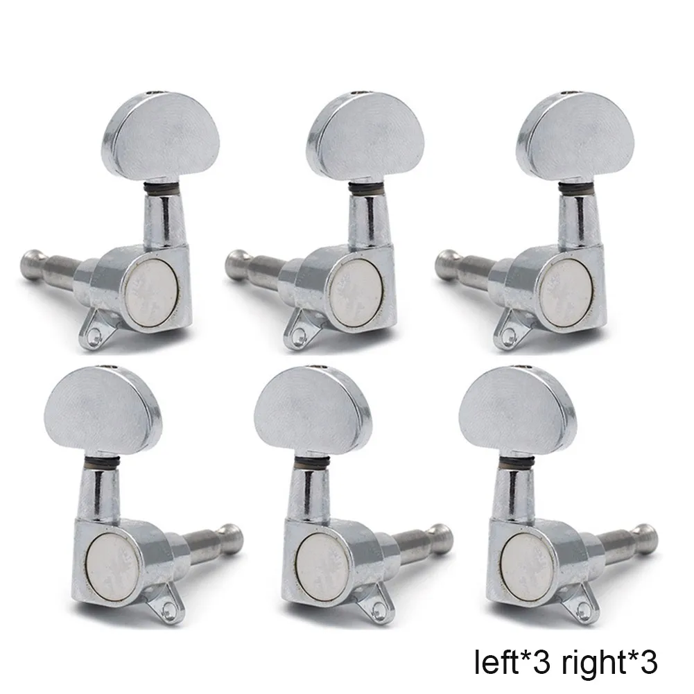 3left 3right 6 шт. электрогитара колышки Тюнеры ключи струны машинные головки для крыльев части XR-Hot - Цвет: 3left 3right