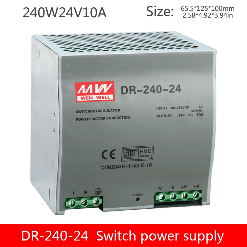 fonte de alimentacao comutacao dr 240 24v10a din 01