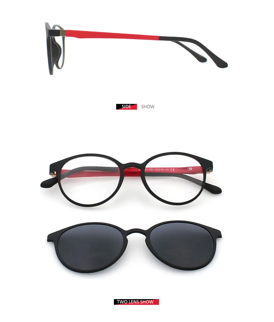 Magnetic-Clip-on-Shades-for-Glasses-Sunglasses-Women-Polarized-Round-Ultem(PEI)-Frame-Glasses-Lady-Driving-Sunglasses-80s-BT6201_05