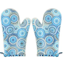 Прихватки-двухслойные термостойкие перчатки из силикона и хлопка/силиконовые перчатки для барбекю-идеально подходят для выпечки на гриле-1 пара