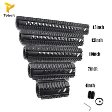 Тактический сверхмощный 4,7, 10,12, 15 дюймов стандартный свободный поплавок Quad Rail. 223/5. 56 Picatinny страйкбол охотничий AR-15 M16 M4 Handguard