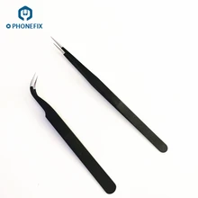 PHONEFIX Пинцет из нержавеющей стали IC чипы материнская плата Пинцет для ремонта для iPhone iPad Ремонт логической платы DIY Инструменты для ремонта телефонов
