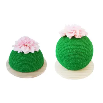 

Cat Scratching Plate Kitten Cacti Shape Funny Playing Toy Cats Scratch Sisa Card