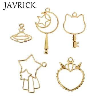 

5Pcs Star Moon Planet UV Resin Frames Pendant Open Bezel Setting Jewelry Making