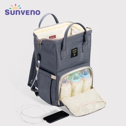 Sunveno bolsa clásica para pañales, mochila para pañales de bebé, gran tamaño, alta calidad